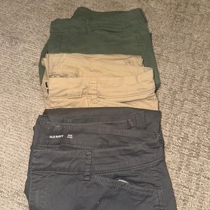 Three pairs women’s Old Navy Pixie Chinos! Size 12